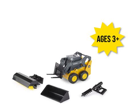 john deere big farm truck with skid steer|1/16 John Deere 318G Skidsteer Set w Attachments.